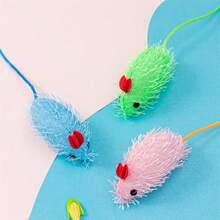 Rata de Bolsillo de Pino en Colores Dulces - Juguete para Mascotas para Masticar y Autodivertirse, 6cm - Rata de Bolsillo de Pino 2PC - Ver 4