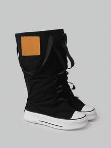 DareSee Fall/Winter Niche Graffiti Print High-Top Sneakers For Women, Versatile Sports Shoes, Spring 2025 New Arrivals,Knee High Boots Gifts