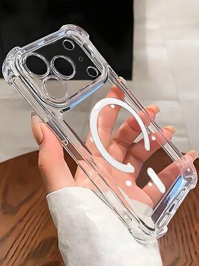 Magnetic Style Shockproof Transparent Magnetic Adsorption Phone Case, Compatible With IPhone 17 Pro Max/17 Pro/17 Air/17/16 Pro Max/16 Pro/16 Plus/16 E/16/15 Pro Max/15 Pro/15 Plus/15/14 Pro Max/14 Pro/14 Plus/14/13 Pro Max/13/13 Pro/13 Mini/12 Pro Max/12/12 Pro/12 Mini/11/11 Pro/11 Pro Max/Xs/X/Xr/Xs Max/7 Plus/8 Plus/7g/8g, Shock-Proof Corners, Compatible With, Spring Gift Birthday Professional, Back To School
