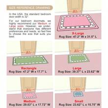 Pretty Floral Rural Style Romantic Rose Flower Rug Shaggy Area Rugs Soft Non-Slip Doormat Floor Mat Bath Mat Bathroom Shower Rug Bedroom Living Room Carpet (Nice Pink, S){Inchcolor_nameinch:InchNicePinkinch,Inchsize_nameinch:Inch1'4\Inchx1'11\Inch(Rectangular)Inch} - 尼斯粉紅 - 查看 3