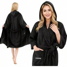 Bathrobe - Black - View 12
