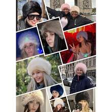 Lina & Lily Women's Winter Cossack Hat N Style Long Pile Faux Fur{Inchcolor_nameinch:InchLightBrowninch} - Nâu nhạt - Xem 3
