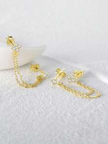 SereneSpark 1/2 chiếc khuyên tai tua rua bạc Sterling 925 hình xoắn ốc hình sụn trang sức xỏ khuyên cho phụ nữ đeo hàng ngày hoàn hảo cho trang phục hàng ngày thích hợp cho lễ kỷ niệm - Nhiều màu - Xem 4