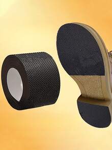 1 Roll Thick Anti-Slip Wear-Resistant Shoe Sole Stickers - Anti-Friction For Heels, Sneakers, And Sandals - Noise-Free, Odorless, Black Textured Surface Enhances Grip, Shoe Accessories Insulation, Galentines, Puppy, Carnival,Shoe,Spring Summer Picks,Brides Maid Gifts,Room,Bedroom Deccor,Bedroom Deccor,Beach,Travel,For Men,For Women,Vacation - Multicolor - View 1