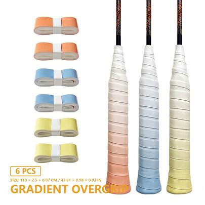 Taśma antypoślizgowa do rakiety do badmintona Gradient pochłaniająca pot i wstrząsy z folią ochronną, odpowiednia do rakiet tenisowych, pickleball i badmintona