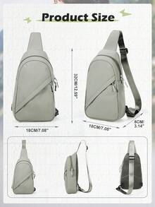 Nylon Water Repellent Belt Bag, Crossbody Bags With Adjustable Strap, Fashion Shoulder Bag For Girl Boy, Lightweight Fanny Pack With Zipper, Casual Waist Packs With Multiple Layers For Students, Travel Essentials Bag For Outdoor Work Commute School Work, Black Bag, 5 Colors Option