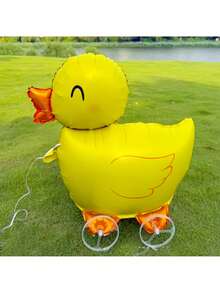 3D滑轮动物气球组装，卡通动物独角兽鸭子猫气球，儿童生日派对装饰礼物气球 - 彩色 - 查看 8