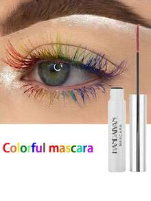 HANDAIYAN 5ml Waterproof Lengthening & Volumizing Colored Mascara, Suitable For Halloween, Christmas, Birthdays, Valentine's Day, Parties. Best Color Choice, Makeup, Face Painting, Cosmetics, For Women, Suitable For Winter/Spring - 黑色 - 查看 3
