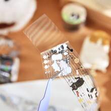 1 Rolle/Tüte Klebeband, süße Haustier Musiknoten Serie, niedlicher Katzen- und Hunde-Musiknotations-Themen PET-KlebebaSammelalbumbook-Zubehör und Notizbuch-Accessoires, zum Dekorieren von Fotorahmen, Computer- und Handyhüllen, Wasserbechern, Zeitschriften, Federmäppchen, Büro-Dekoaufkleber, Schulanfang-Saison Aufkleber, Schulmaterial