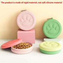 1pc Pet Travel Bowl, Portable Outdoor Pet Food Bowl, Pet Feeding Bowl, Multi-Functional Portable Snack Box, Essential For Cat/Dog Outdoor Travel, Small Size Pet Travel Bowl, Please Check Size Before Ordering