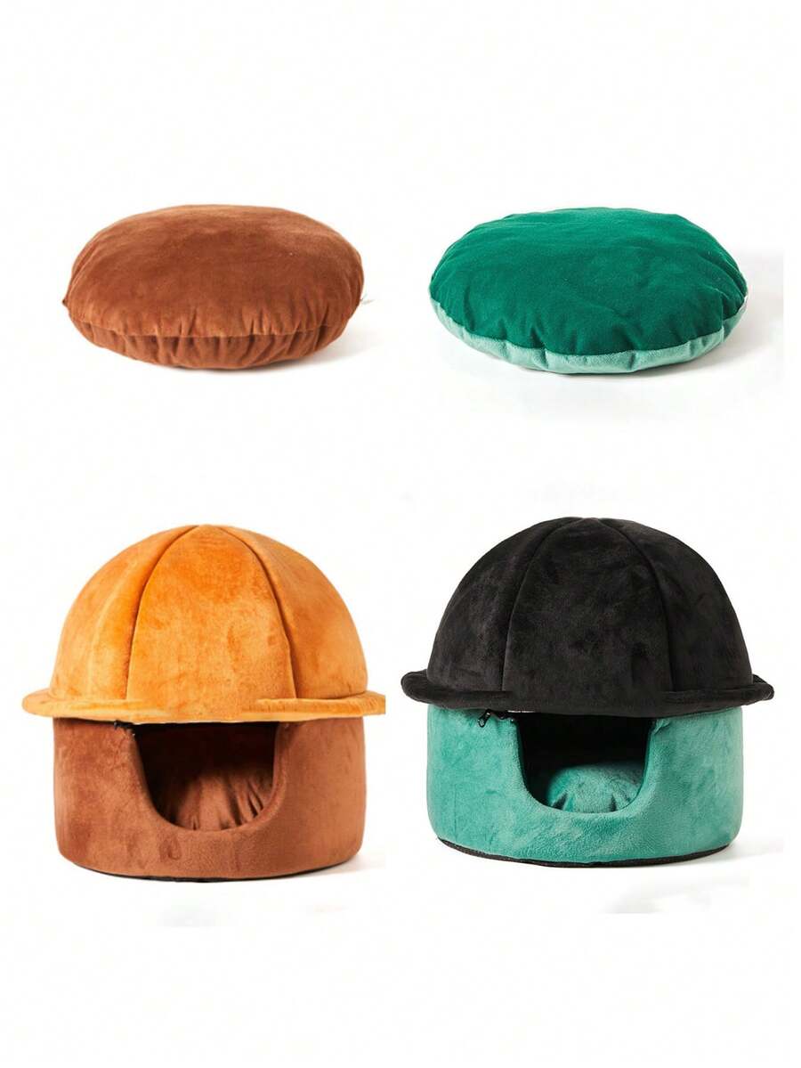 HUITAIYANG 1 pieza Cama para mascotas HUITAIYANG, adecuada para gatos, casa de gato desmontable y lavable, túnel de gato de dibujos animados lindo, casa cueva de gato cómoda, mantiene a tu gato caliente y acogedor, regalo de Navidad, refugio para perros/gatos callejeros con almohadilla cálida, adecuado para otoño/invierno