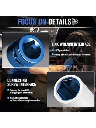 5 Pieces 1/2 "Drive Lug Nut Sleeve Set Wheel Hub Sleeve Set Impact Lug Nut Socket Set Thin-Walled Lug Nut Sleeve Colored