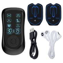 YTWO Dual Pulse Massage Pads, Massage Device, Wearable Pulse Massager, EMS+TENS Dual Pulse Therapy, Simulated Massage Techniques, 6 Massage Modes, Relieve Muscle Tension & Fatigue, 19 Intensity Levels, Washable Pads, Reusable 300 Times, 40 Uses Per Charge, 15 Min Per Session, 300mAh Battery - Multicolor - View 13