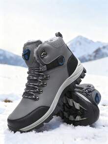 بوت رجالية للخارج جديدة للخريف/الشتاء، بوت شتوية رجالية عالية الكاحل سميكة الأساس فائقة الخفة والدفء، بوت ثلج رجالية من البولي يوريثان بمقاسات كبيرة، بوت تنزه خارجية، بوت شتوية رجالية، بوت تريكينج، بوت مسار خارجية، بوت تسلق، مبطنة حرارياً وسميكة، بوت كاجوال مريحة، بوت تنزه دافئة، مضادة للانزلاق وقوية، بوت ثلج سوداء