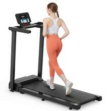 Folding Treadmill With Handles | 2.5HP Foldable Treadmill With LED Display | 300LBS Capacity | Ideal For Home & Small Spaces - màu đen - Xem 6