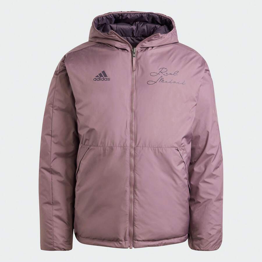 Adidas REAL SZN DW JK Men's Hooded Warm Winter Jacket, Sports Down Jacket IT3770 - Dark Gray Fig - View 1