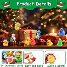 26pcs Super Cute Christmas Rubber Ducks Are Here! Each Has A Unique Christmas Design, Vibrant Colors. Perfect For Decoration & Collection. - 26PCS Christmas - 查看 5