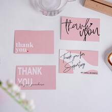 40pcs Glossy Finish Thankful Appreciation Cards, English Language, Perfect For Birthday, Wedding, Small Business And Online Store Packaging Inserts, All Occasions, 3.5 X 2.1 Inches - Multicolor - View 2