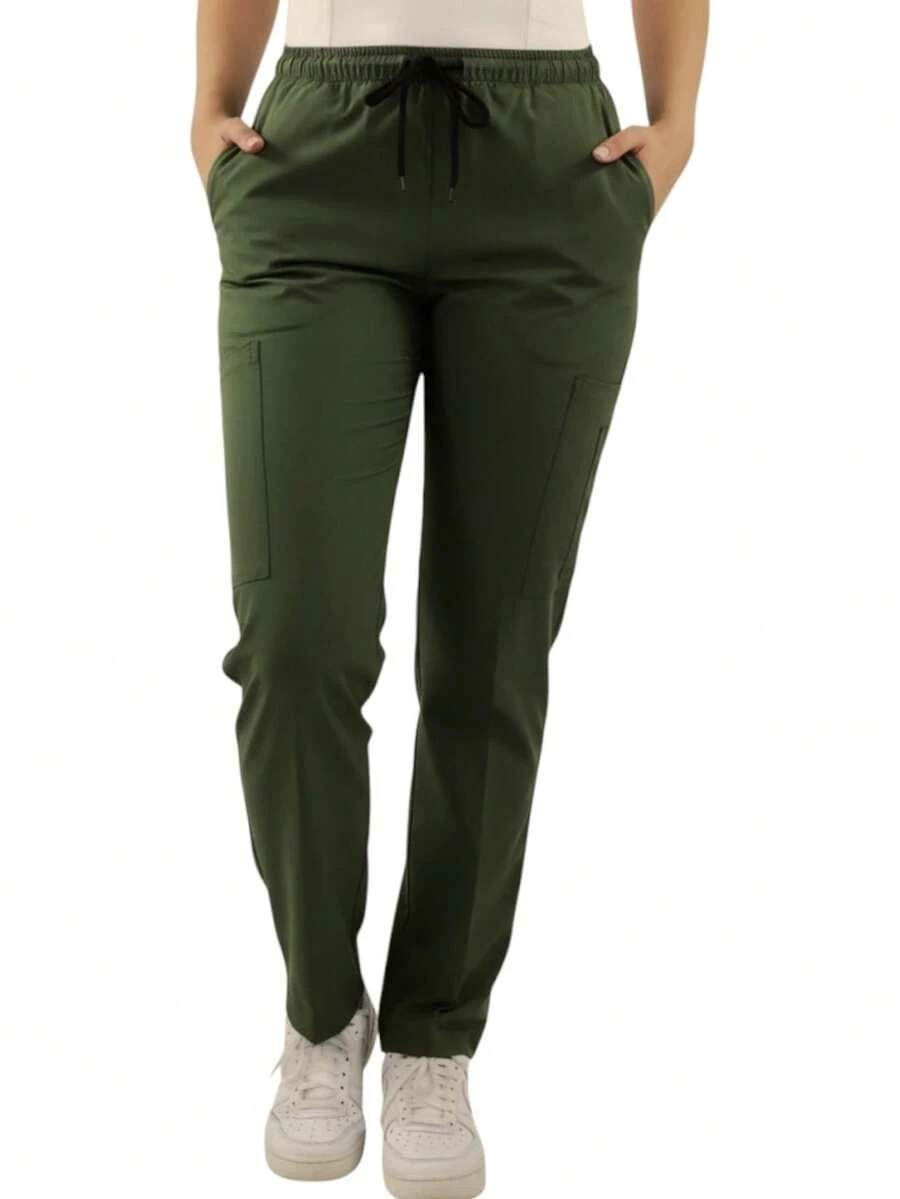 SOULMATE Lady Surgical Pants - Army Green - View 1