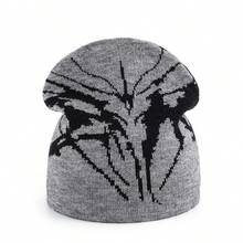 1pc Y2K Jacquard Knit Beanie Hat, Street Fashion Casual Acrylic Knit Hat, Suitable For Autumn/Winter, Halloween Winter Women - A - View 19