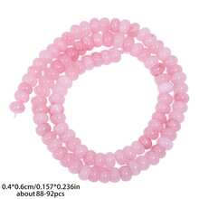 1 خيط من الخرز الطبيعي من الطورمالين والياقوت والعقيق 4x6 مم للأساور والقلائد وصنع المجوهرات DIY والاكسسوارات اليدوية - متعدد الألوان - مشاهدة 7