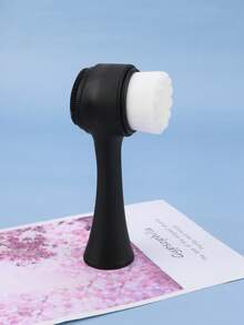 1 件波尔卡圆点软毛洁面刷，深层清洁手动硅胶软毛面部刷 - 彩色 - 查看 14