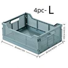 1PC Modern Stackable Plastic Storage Baskets, Foldable Organizer Boxes For Snacks, Fridge & Desktop, Home & Office Organization - Multicolor - View 16