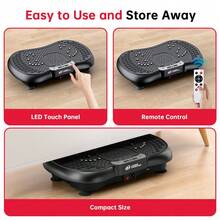 GartistGo Vibration Fitness Platform For Home Training, Whole Body Workout, And Shaping With Rope Skipping Function - 黑色 - 查看 6