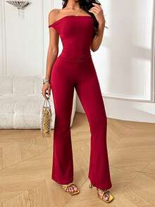 WOWDARK Women's Backless Lace-Up Slim Jumpsuit, Sexy Design For Autumn