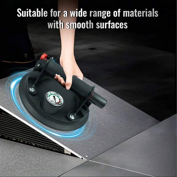 8 Inch 551.16 Lbs Air Pump Vacuum Suction Cup, Heavy Duty Manual Pump Suction Cup Lifter Magnet Hoist Tool