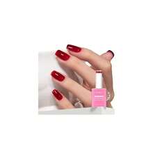 Sheer Red Gel Polish, 0.5 Fl Oz HEMA & TPO Free Red Jelly Gel Nail Polish Transparent Clear Soak Off UV LED Nail Art Design Manicure Salon For Women Fgirl{Inchcolor_nameinch:InchJelly-SheerRedinch} - 果凍紅 - 查看 1