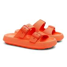 Chinelo Nuvem Masculino Feminino Unissex Slide Ortopédico Original - Laranja - Visão 6