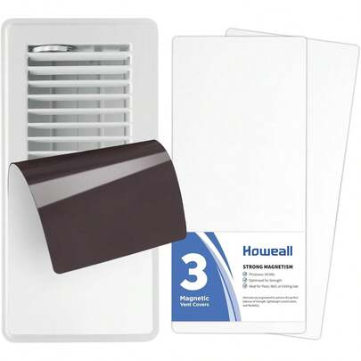 High Strength Magnetic Vent Cover For Home 3 Pack (4.84" X 10.83") For Floor, Wall And Ceiling Steel Registers, Home And RV - White