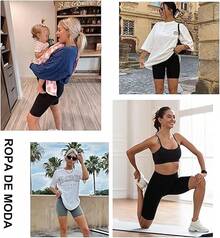 Paquete de 3 Boxer Tipo Shorts Invisible, Boxer Mujer, Shorts Mujer para Debajo de los Vestidos,Calzones Sin Costuras,Shorts Corto Interior con Cintura Alta,Modelado de Cintur,Levantamiento de Glúteos - Blanco Marfil - Ver 7