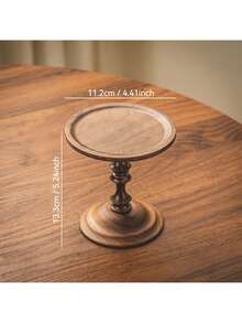 1 Bộ chân nến bằng gỗ óc chó cổ điển có chụp đèn bằng gốm trong mờ, chân nến thơm trang trí cho bàn ăn lãng mạn, tủ, tụ họp ngoài trời, chân nến bằng gỗ sáng tạo sang trọng dùng trong nhà - màu nâu - Xem 11