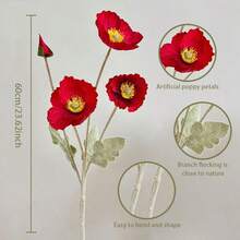 7/8 Stücke künstliche Island Mohn Blumen, Künstlicher Blumenstrauß, warme Farbkombination, wartungsfrei, geeignet für Zuhause, Schlafzimmer, Vase Dekoration, Kamin, Esszimmer, Wohnzimmer, Garten, Hochzeitsfeier, Fotografie Requisiten, Feiertags-Dekoration für Halloween, Thanksgiving, Weihnachten, DIY Geburtstags-Party Dekoration, Schul-Dekoration