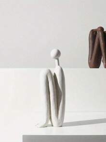 2pcs/Set Modern Resin Bookends, Human Figure Decorative Book Ends Sculpture, Elegant Sitting Person Design Decor, Suitable For Bookshelves, Desks, Home Office, Indoor & Outdoor Home Decor Crafts - Multicolor - View 7