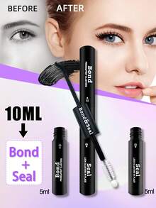 1pc 10ml Eyelash Glue, Suitable For Individual Lashes, Long-Lasting 48 Hours, Strong Bonding, Waterproof, 2-In-1 Individual Lash Adhesive, Applicable For Lash Clusters, DIY Lash Extension, Can Be Used At Home. - Black - View 10