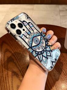 1pc Fashionable Creative Palm Print & Eye Pattern Painted Transparent Airbag Shockproof Phone Case Suitable For Samsung/Applne XS/XS Max/XR/11/12/13/14/14 Plus/15/15 Plus/16/16 Plus/7/8 Plus/17/17 Pro And Other Phone Models - Multicolor - View 6