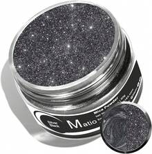 Matio Mica Powder, 1.8oz/ 50g White Pearlescent Effect Mica Powder Epoxy Resin Natural Color Pigment Soap Making, Bath, Candle Dye, Resin, Paint,Nails,Jewelry, Slime Pigment - 銀黑色 - 查看 4