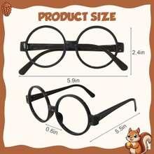 Bộ phụ kiện trang phục sóc chuột 4 món - 3 băng đô tai sóc chuột và 1 kính gọng tròn, thích hợp cho Giáng sinh, lễ hội hóa trang, hóa trang động vật, tiệc Halloween - Màu Khaki - Xem 5