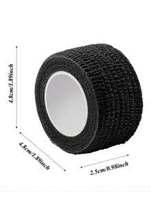 1pc/10pcs Elastic Self-Adhesive Athletic Tape, Breathable Adhesive Bandage Roll, Sports Tape, Elastic Bandage, Self-Adhesive Bandage for Sports, Finger & Ankle Support, Wrist/Knee/Elbow Protection (size: 2.5cm/1 inch) - Negro 10 piezas - Ver 4