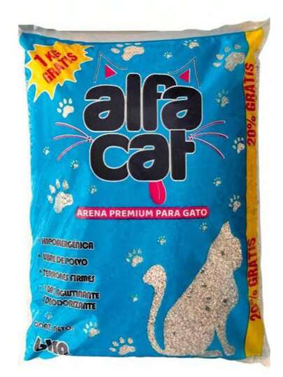 Alfa Cat Bolsa con  6kg, Aglutinante para Gato