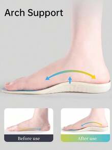 1 Pair Unisex Winter Sports Shock Absorbing Arch Support Insoles, Breathable Comfortable Anti-Twist Foot Protection Full Sole Shoe Accessories Suitable For Sports Shoes, Basketball Shoes, High-Top Boots, Christmas Holiday Gift - Moonlight - View 4
