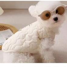 秋冬季狗狗外套，狗狗背心，可爱泰迪/贵宾犬造型胸背带，带牵引绳扣，适合小型犬，保暖冬季宠物服装，适合小型至大型犬，猫咪服装（如果宠物超重，请选择大一码）