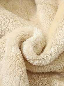 Men's Solid Color Casual Everyday Sherpa Lined Long Sleeve Printed Sweatshirt And Pants Set, Winter