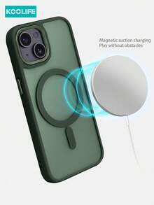 Koolife 1pc Magnetic Charging, Anti-Fall, Anti-Shock, Spray Oil Matte Skin Feel Phone Protective Case, Personalized Mirror Frame Design Large Camera Hole, PC+TPU Phone Protective Case Compatible With APhone 17/17 Air/17 Pro Max/16/16pro/16plus/16promax/11/11pro/11promax/12/12pro/12promax/13/13pro/13promax/14/14plus/14pro/14promax/15/15pro/15plus/15promaxmsung Galaxy S25Ultra/24Plus/23/Galaxy 22 - Green Mountains - View 4