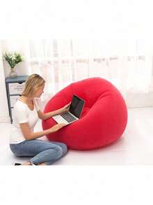 Inflatable Single-Person Garden Sofa Chair - Durable Foldable Outdoor Leisure Sofa Bed With Backrest, Multi-Functional For Room Use, Available In Multiple Colors. Suitable For Outdoor Activities, Beach, Hiking And Music Festivals, Thicker And Sturdier Design For Backyard, Beach, Camping And Other Occasions.