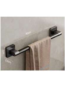 1 thanh treo khăn tắm bằng thép không gỉ màu đen, giá treo khăn tắm gắn tường chịu lực cao, giá để giày gắn tường, kệ đựng đồ một thanh, giá sắp xếp khăn tắm, giá để giày, thanh treo khăn tắm tối giản, thanh treo khăn tắm đơn, thích hợp cho trang trí và phụ kiện phòng tắm, kệ sắp xếp đồ đạc. - màu đen - Xem 11