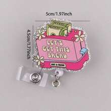 Retractable D Card Holder Reel With Cute Cartoon Design, Nurse Hospital Badge Holder Office Lanyard 1pc